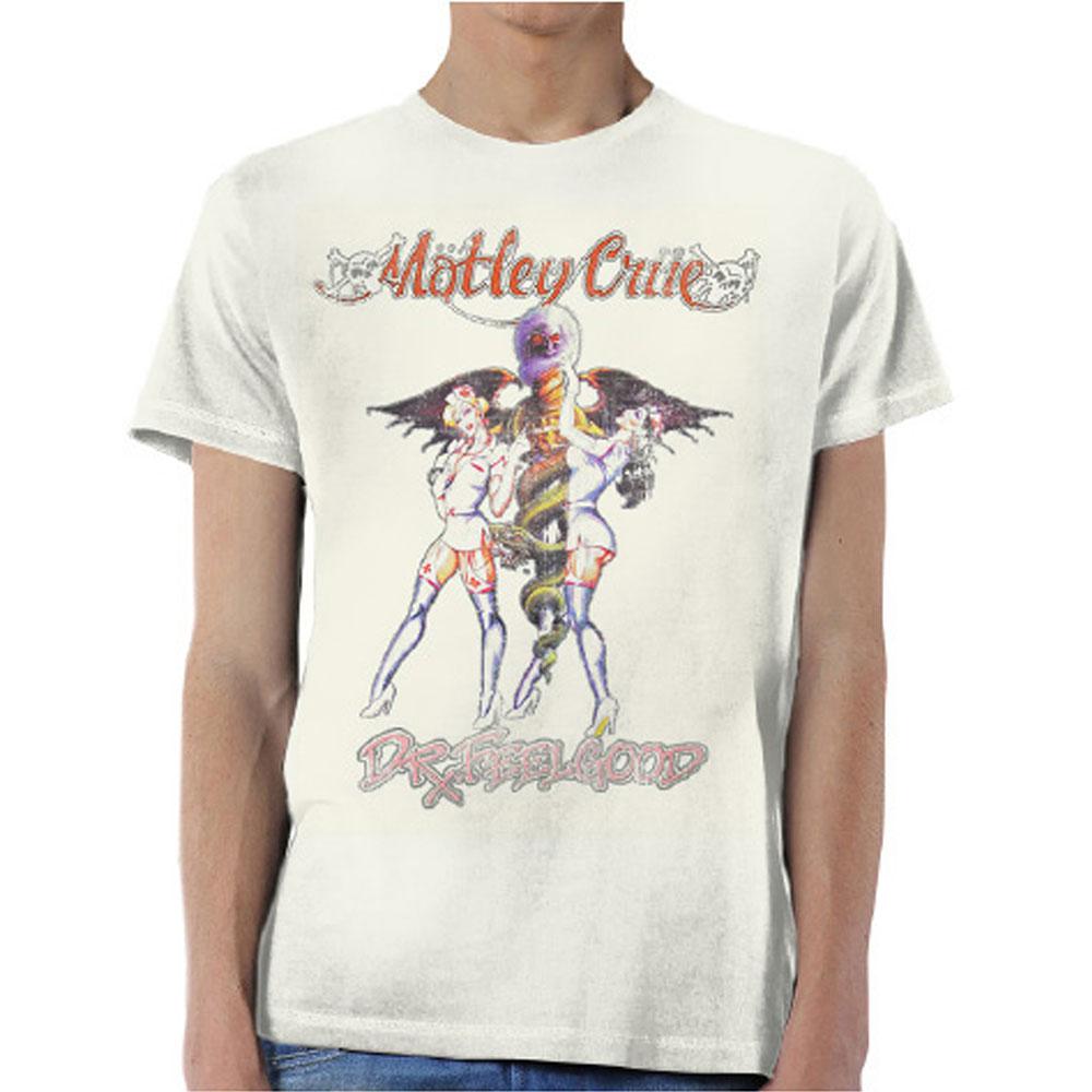 Motley Crue - Dr Feelgood Vintage Herren TShirt - Creme